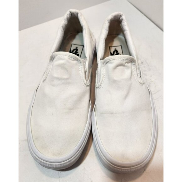 Women's Classic White Slip On Vans Size 8 Men's Size 6.5 Sneakers - Picture 5 of 12